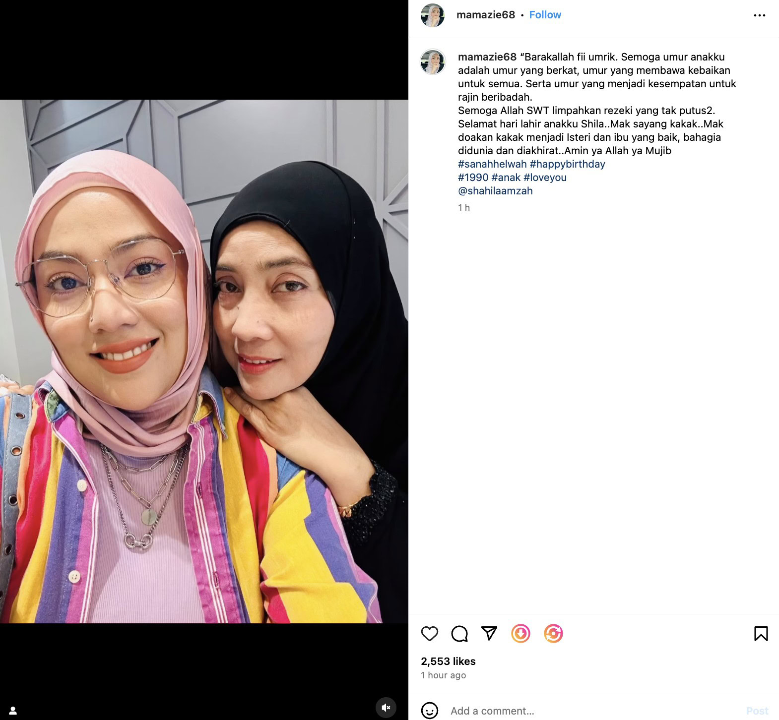 ucapan hari lahir buat Shila Amzah 